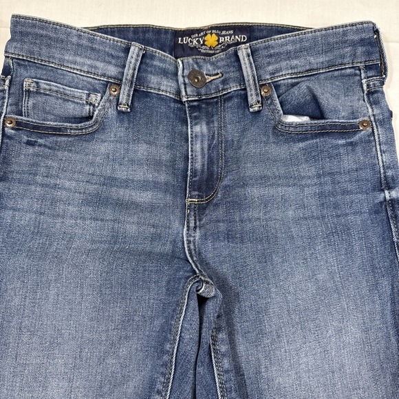 Lucky Brand AVA Midrise skinny Sz 0/25R Dark Blue Lucky You - Picture 3 of 11